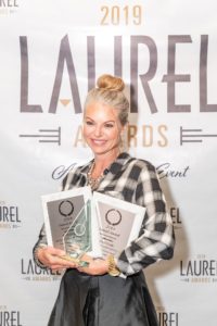 Gaynelle James of GreenPointe, LLC accepts Laurel Awards