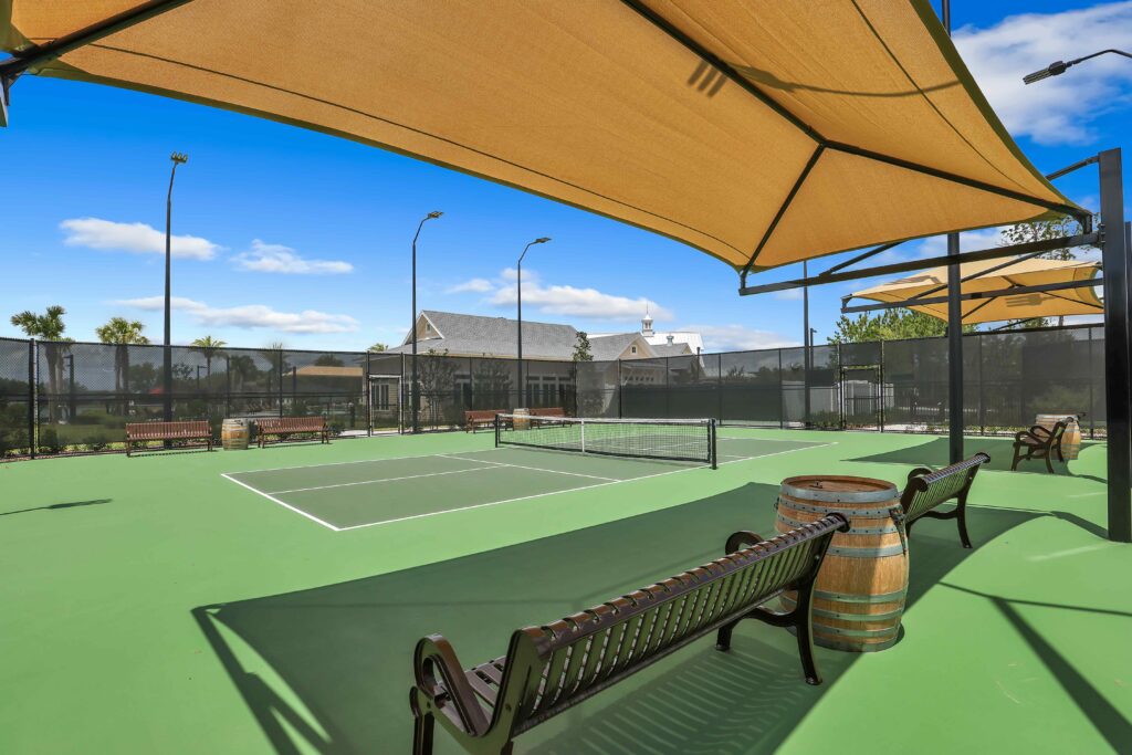 Tennis and pickleball courts at Reverie